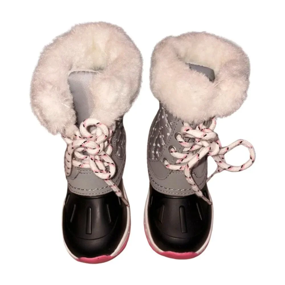 Carters Toddler Girls Boots Black & Pink Size 7 | Worn Once |Excellent Condition